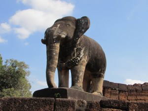 elephant at a temple