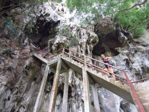 multi-level cave, used for hiding out during the war