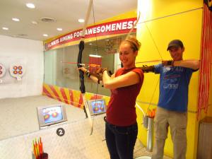 Crazy malls with indoor archery ranges