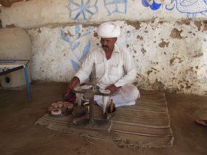 Bishnoi village man preparing his Opium drink