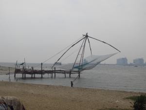 Chinese fishing nets in Alleppey