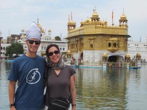 Andy and his mom at the Golden Temple