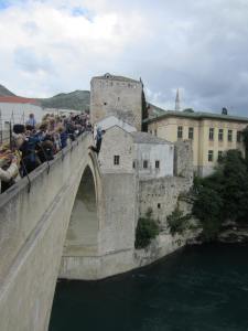 Mostar diver leaping from the bridge