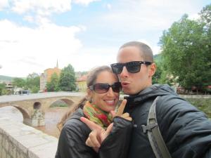 Behind us is the bridge that triggered WW1 due to the shooting of an Austrian archduke