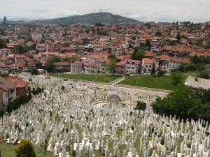 Cemetery and view