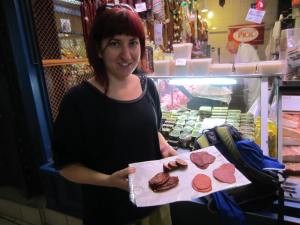 Selection of sausages